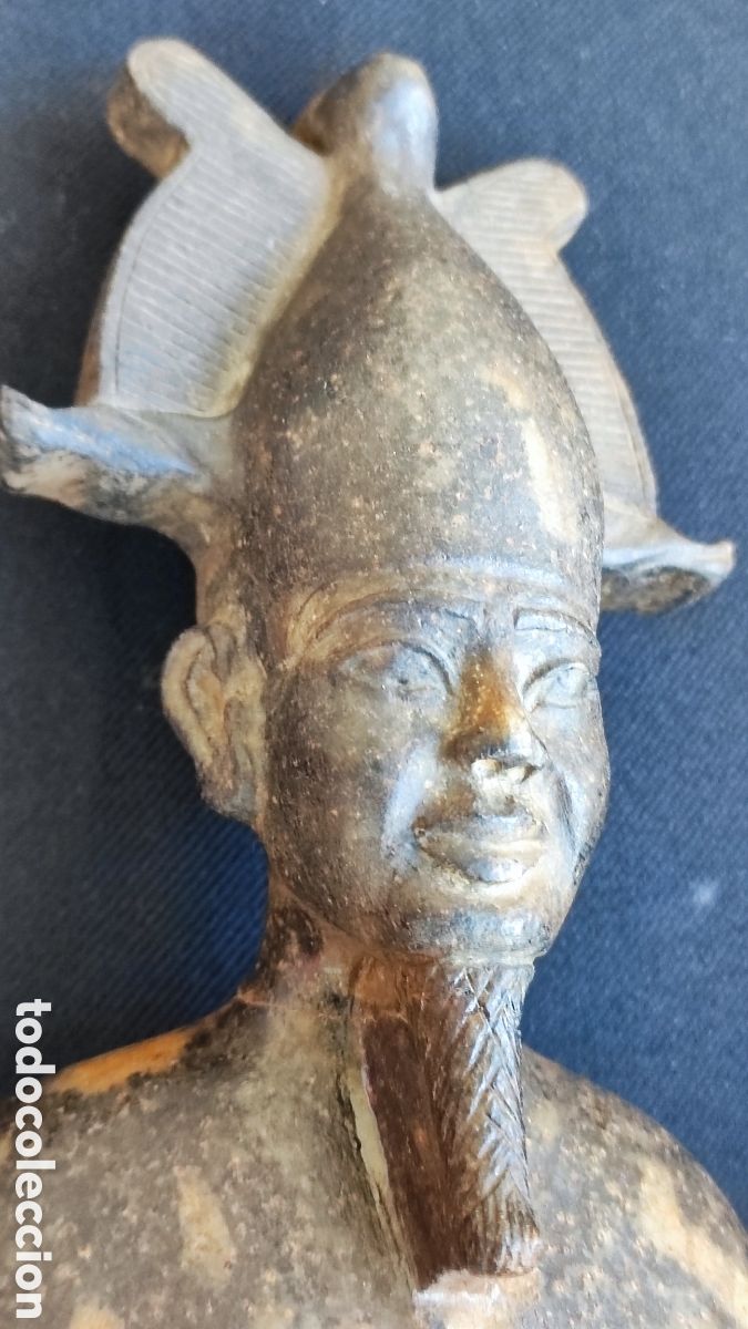 Antig&uuml;edades: Estatua Egipto granito de Osiris 36 cm - Foto 1