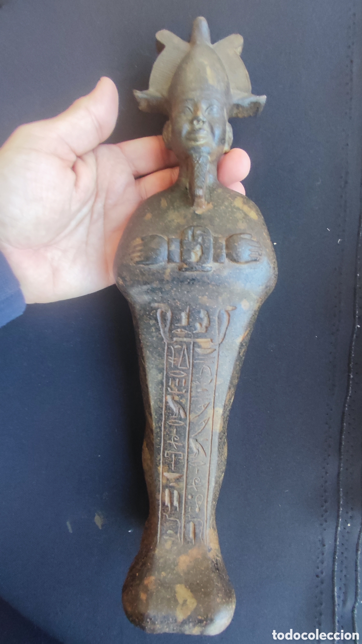 Antig&uuml;edades: Estatua Egipto granito de Osiris 36 cm - Foto 6