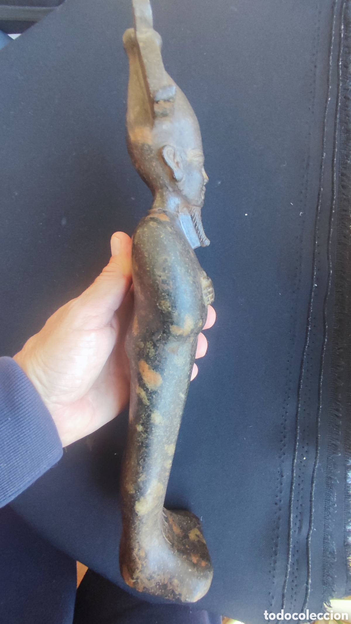 Antig&uuml;edades: Estatua Egipto granito de Osiris 36 cm - Foto 8