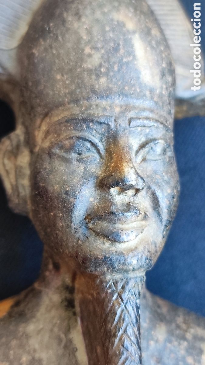 Antig&uuml;edades: Estatua Egipto granito de Osiris 36 cm - Foto 5