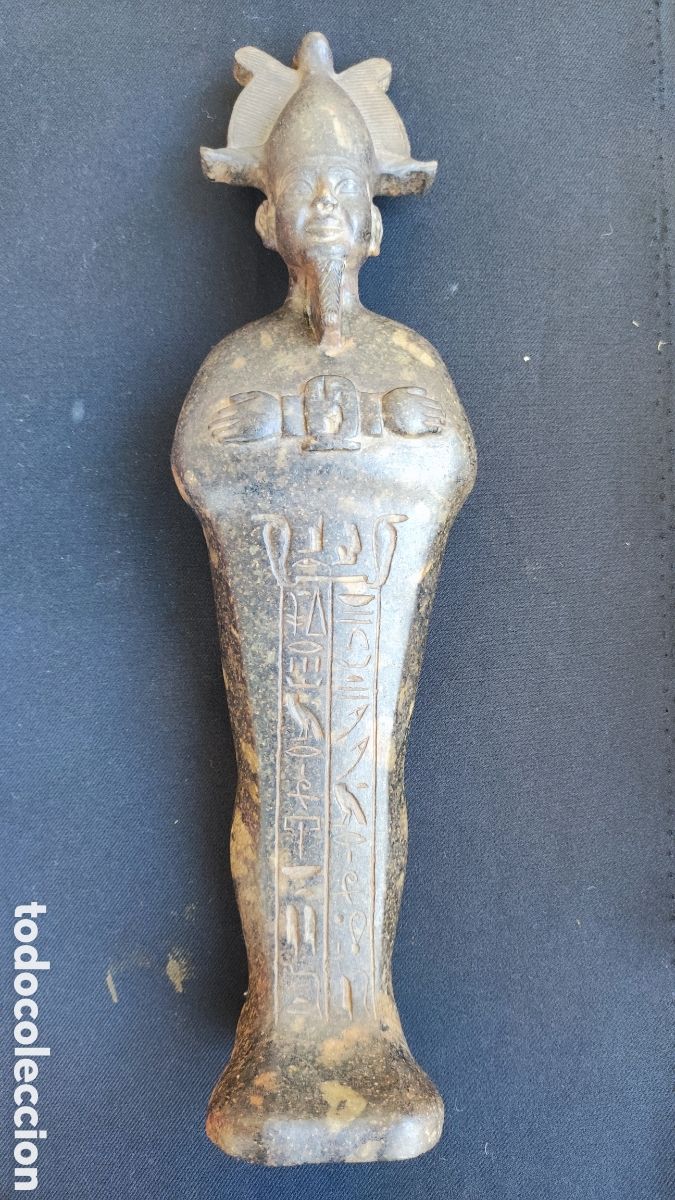 Antig&uuml;edades: Estatua Egipto granito de Osiris 36 cm - Foto 2