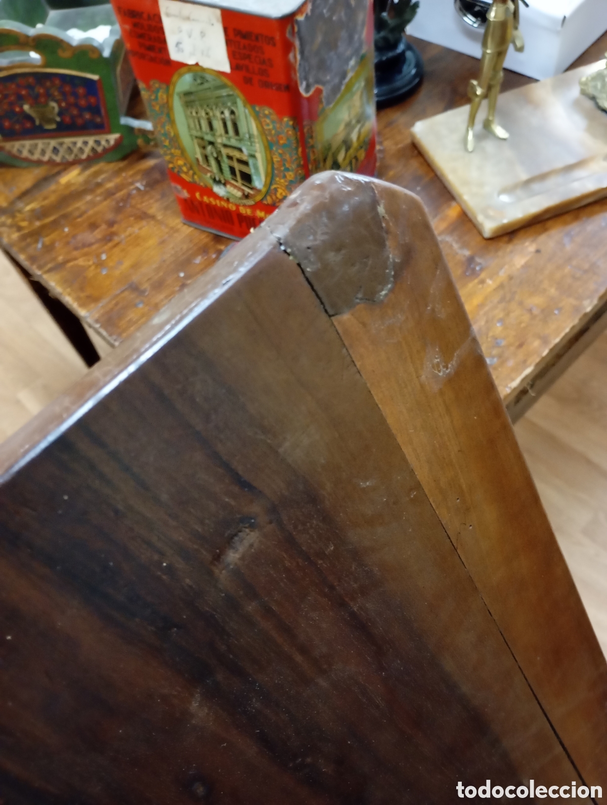 Antig&uuml;edades: MESA PLEGABLE DE NOGAL - Foto 11