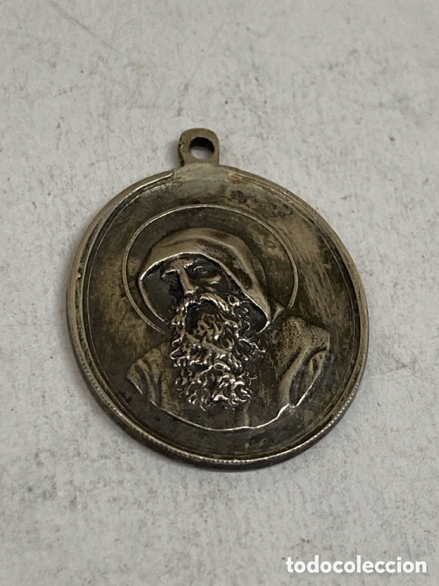 Antig&uuml;edades: Medalla de plata religioso C378 - Foto 1