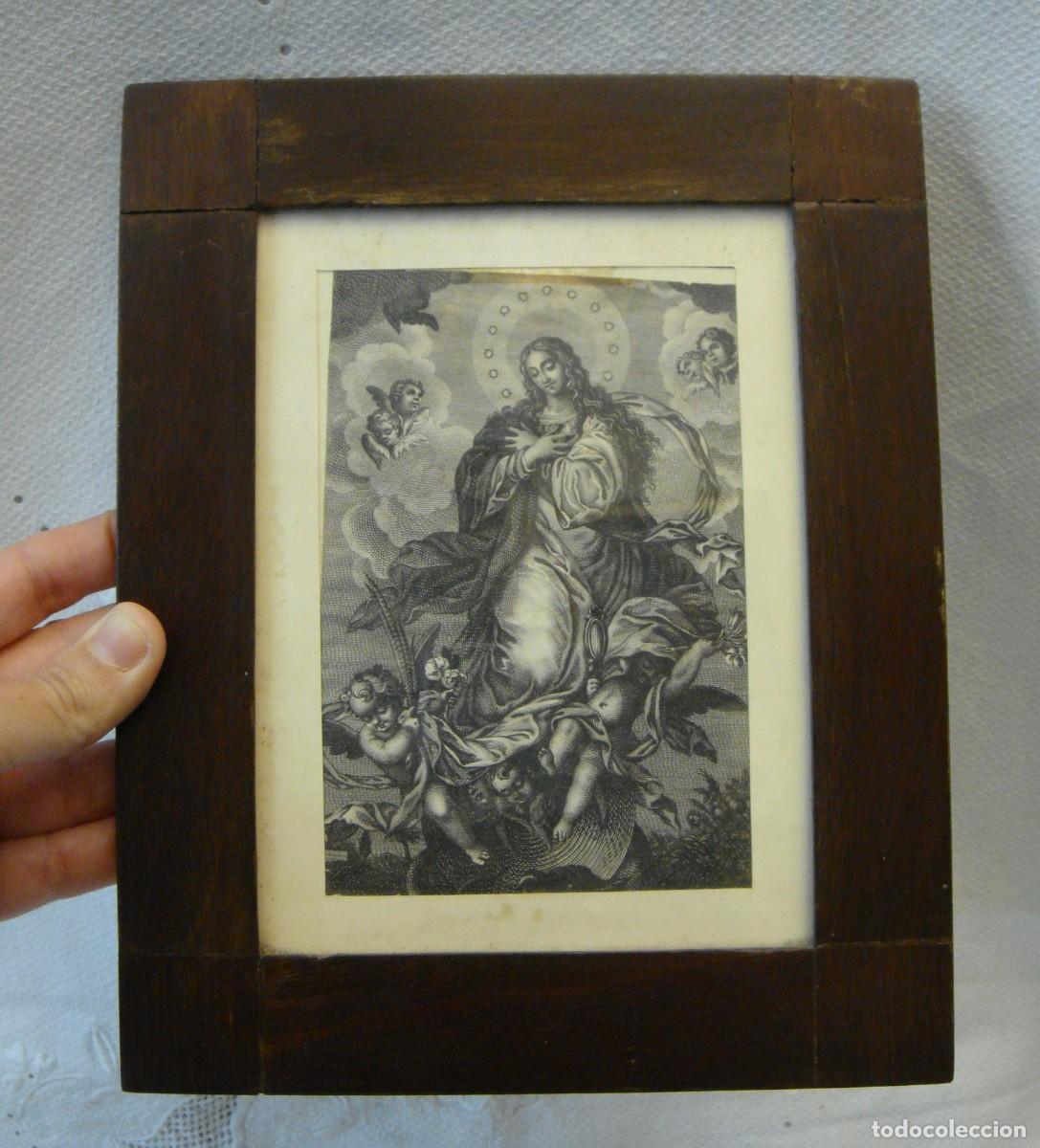 Antig&uuml;edades: Grabado devocional &ldquo;Inmaculada Concepci&oacute;n&rdquo;, (ca. 1800&ndash;1830) - Foto 3