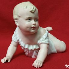 Antique Gebruder Heubach German All-Bisque Piano Baby Antique Gebruder Heubach German All-Bisque Piano Baby