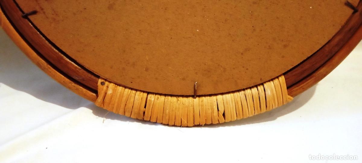 Antig&uuml;edades: Espejo de pared estilo italiano de rat&aacute;n y bamb&uacute; - Foto 9