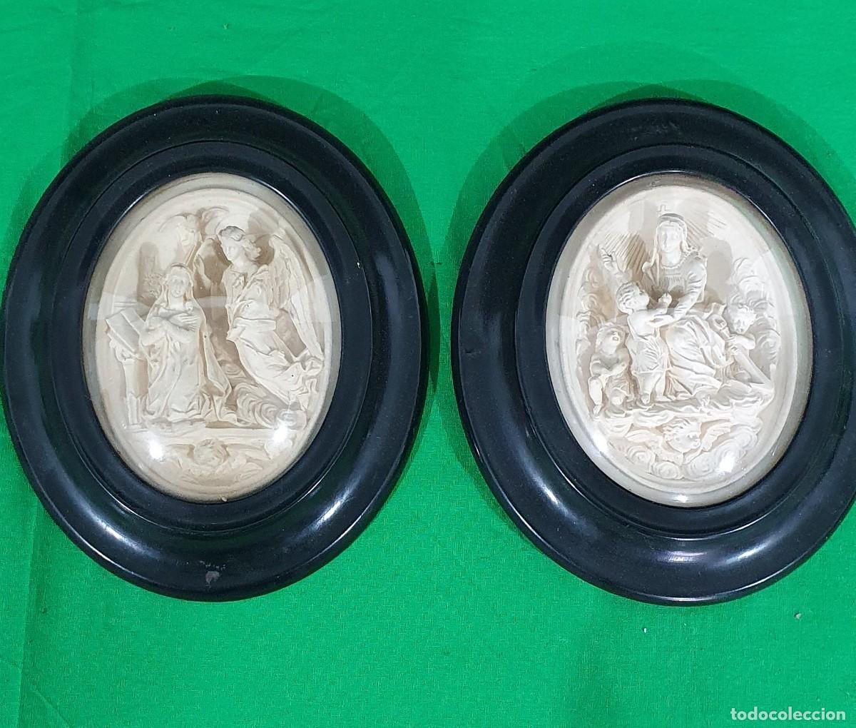 Antig&uuml;edades: Pareja de relieves Religiosos en espuma de mar - Foto 1