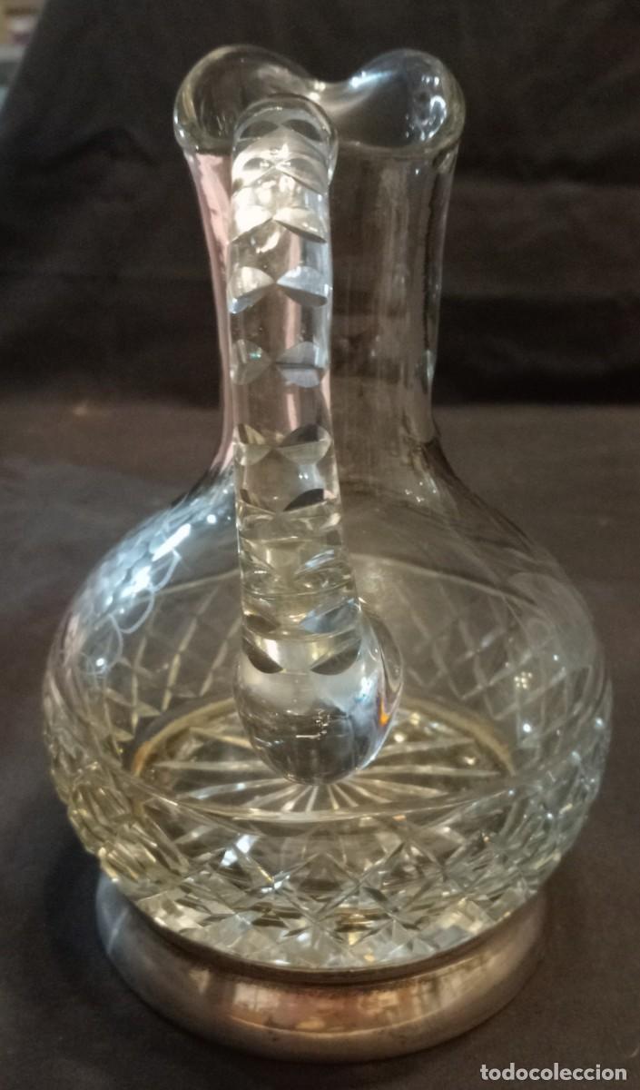 Antig&uuml;edades: JARRA DE CRISTAL TALLADO CON LA BASE DE PLATA - Foto 2