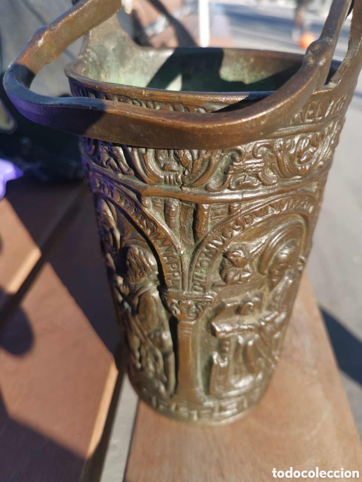 Antig&uuml;edades: Situla cubo agua bendita 1800 - Foto 2