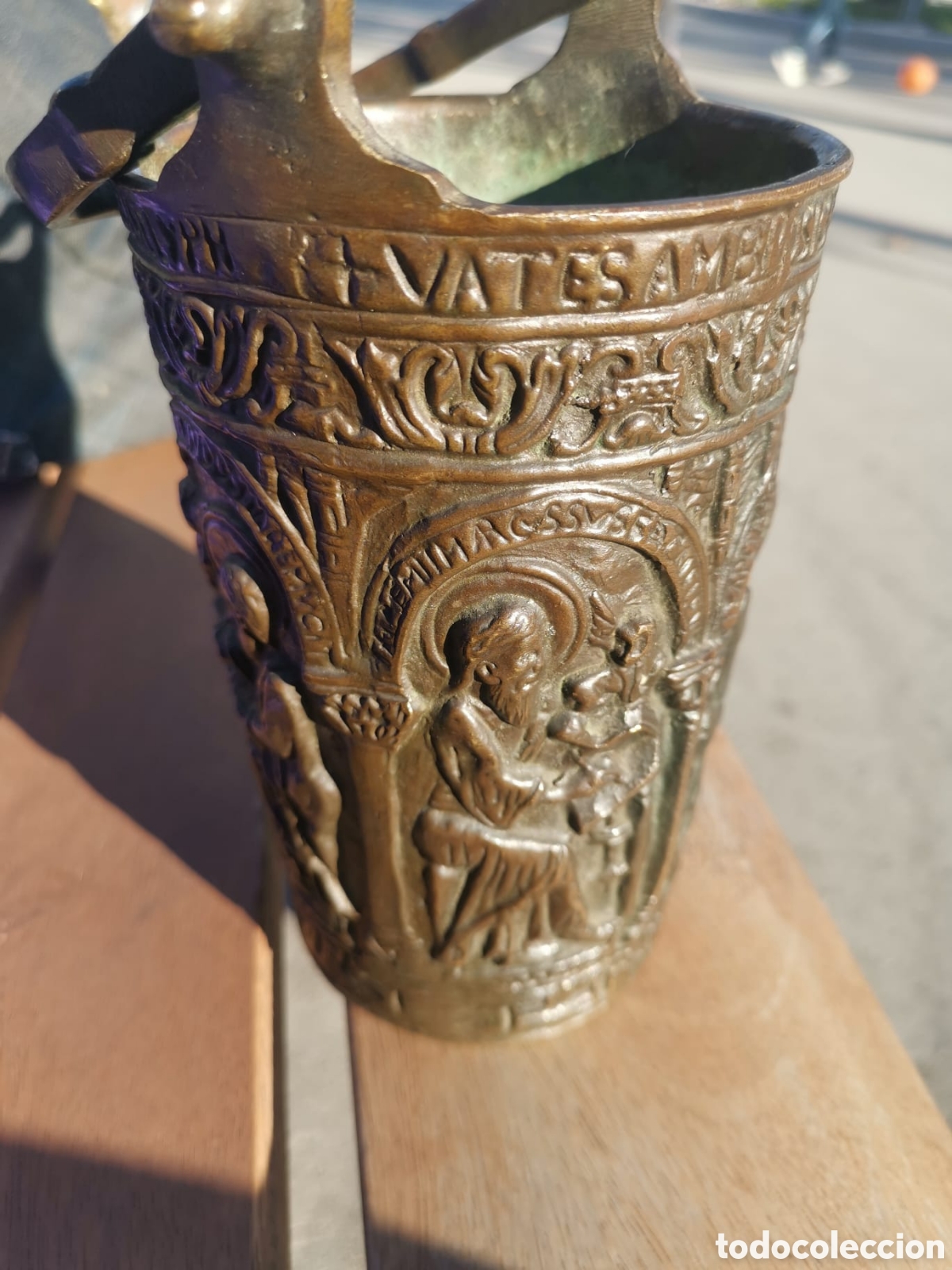 Antig&uuml;edades: Situla cubo agua bendita 1800 - Foto 5