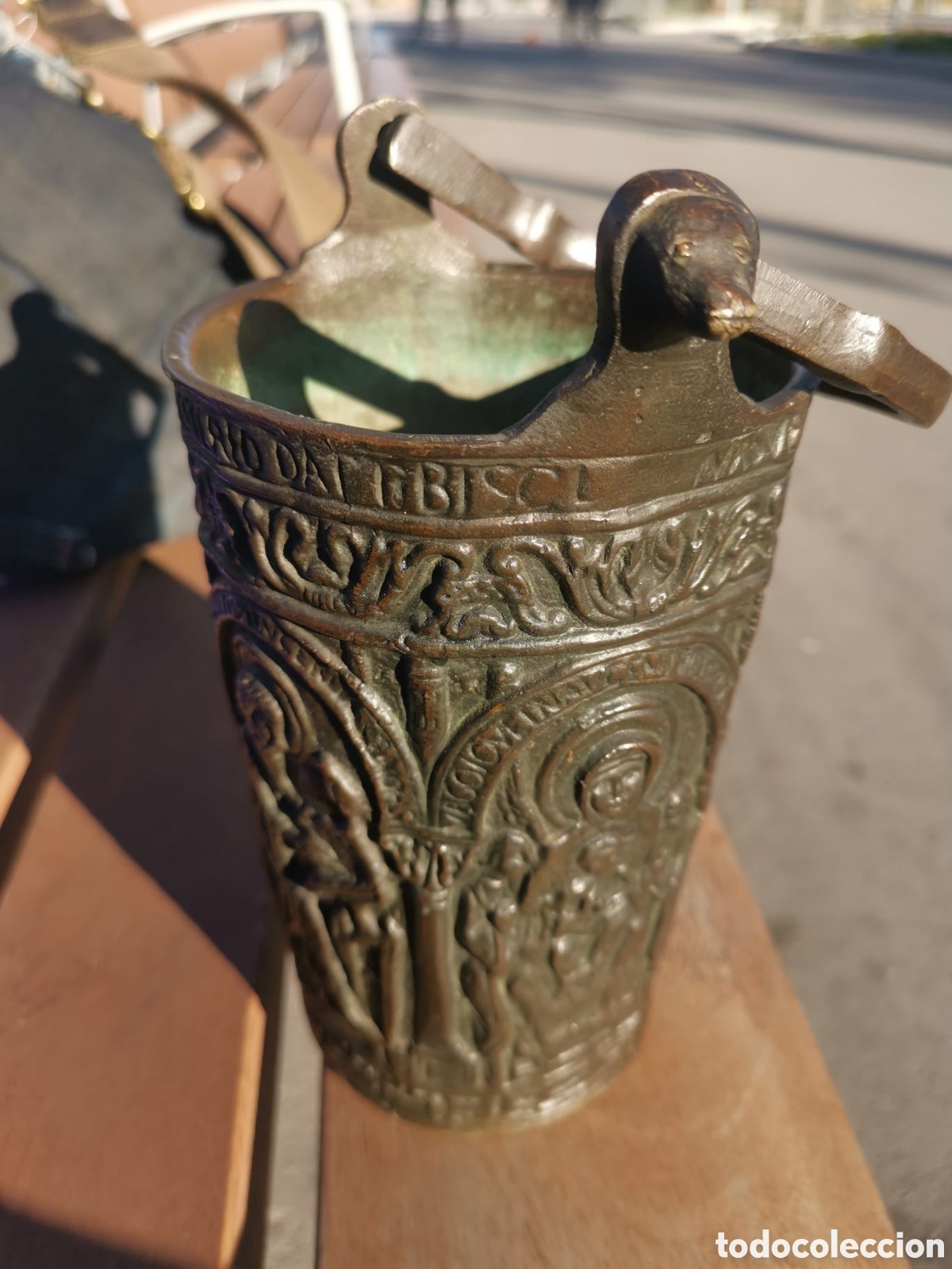 Antig&uuml;edades: Situla cubo agua bendita 1800 - Foto 6