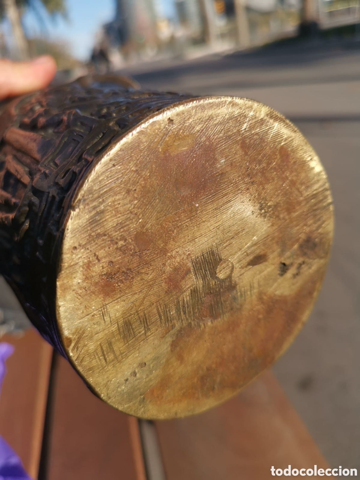 Antig&uuml;edades: Situla cubo agua bendita 1800 - Foto 7