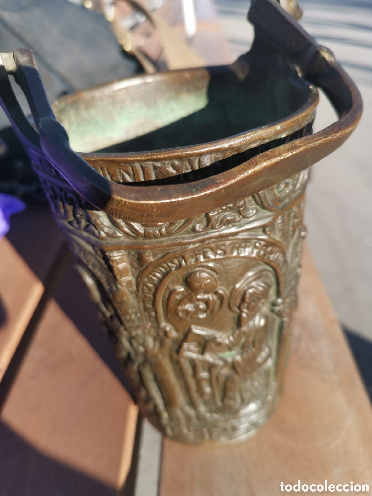 Antig&uuml;edades: Situla cubo agua bendita 1800 - Foto 1