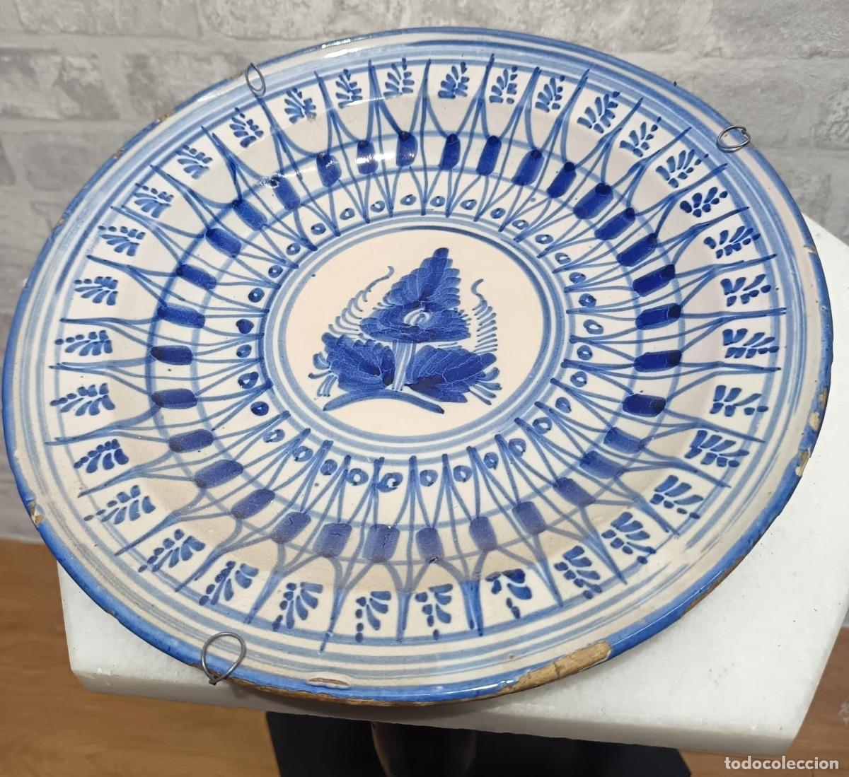Antig&uuml;edades: PLATO ANTIGUO DE MANISES DE 31 CMS. DE DI&Aacute;METRO - Foto 1