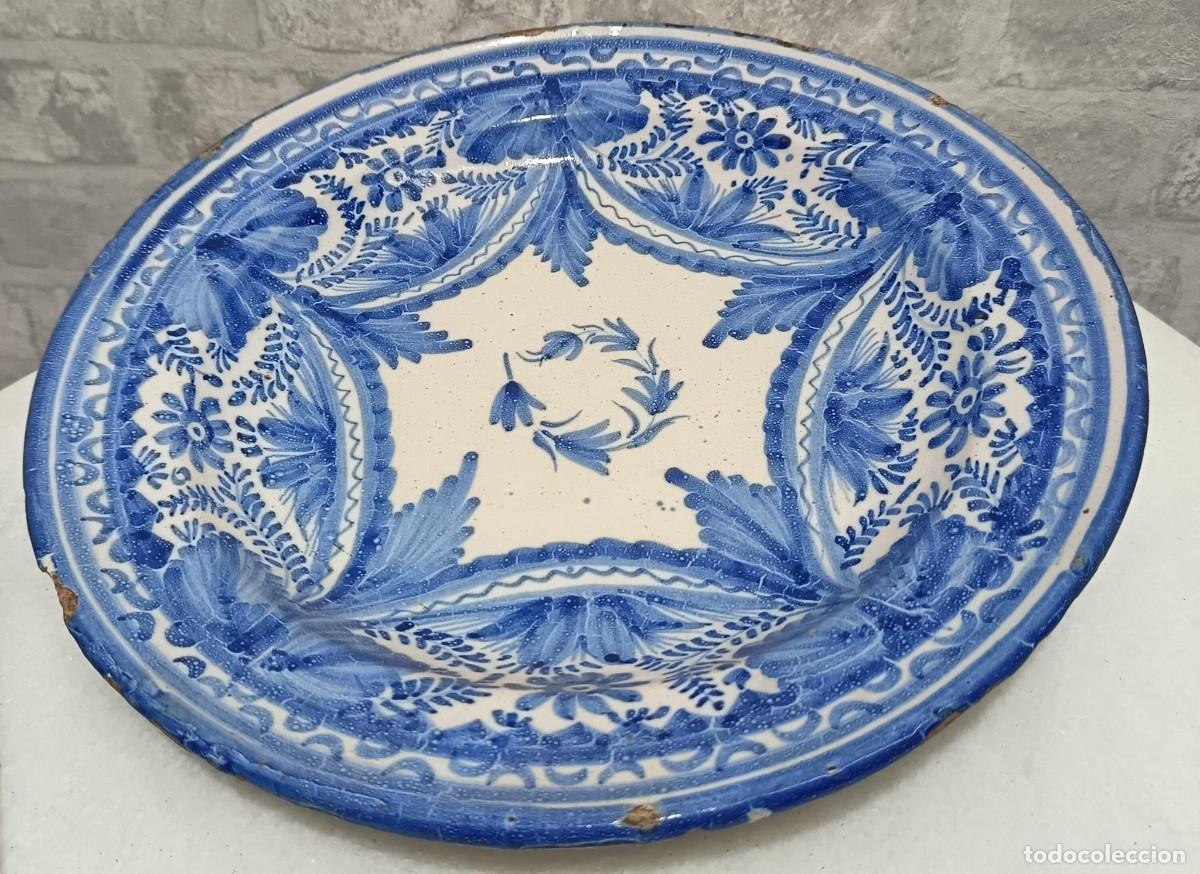 Antig&uuml;edades: PLATO ANTIGUO DE MANISES DE 30,5 CMS. DIAMETRO - Foto 1
