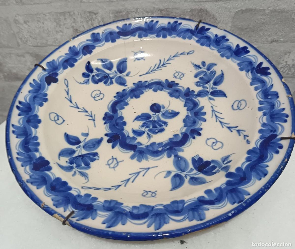 Antig&uuml;edades: PLATO ANTIGUO DE MANISES DE 30,5 CMS. DIAMETRO - Foto 1