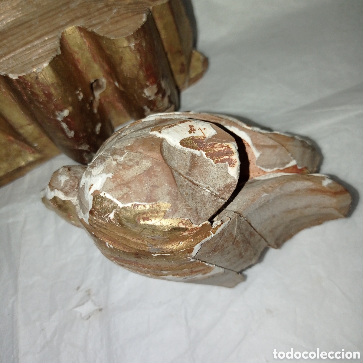Antig&uuml;edades: TROZOS DE RETABLO ANTIGUO DORADOS - Foto 6