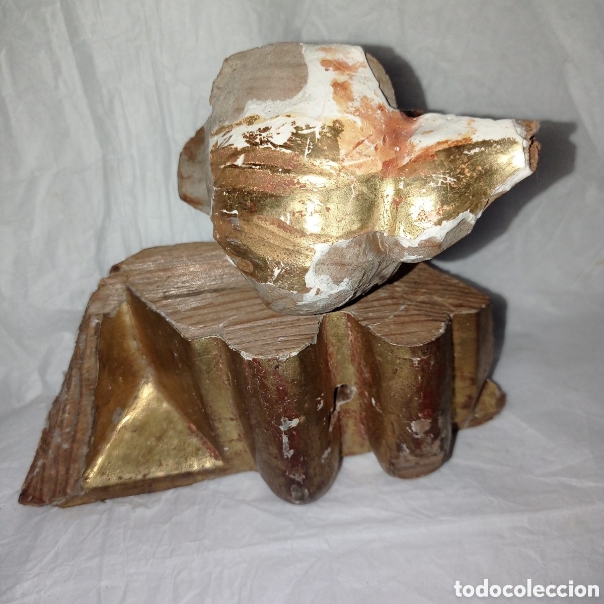 Antig&uuml;edades: TROZOS DE RETABLO ANTIGUO DORADOS - Foto 7