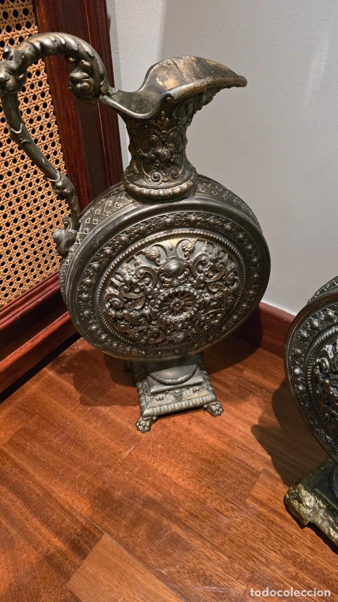 Antig&uuml;edades: Precioso par de &aacute;nforas de 1800 - Foto 3