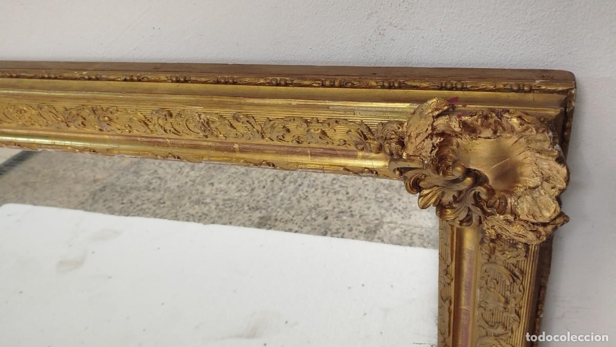 Antig&uuml;edades: ESPEJO FRANCES GRANDE RESCTANGULAR MADERA ESTUCO Y PAN DE ORO - Foto 5