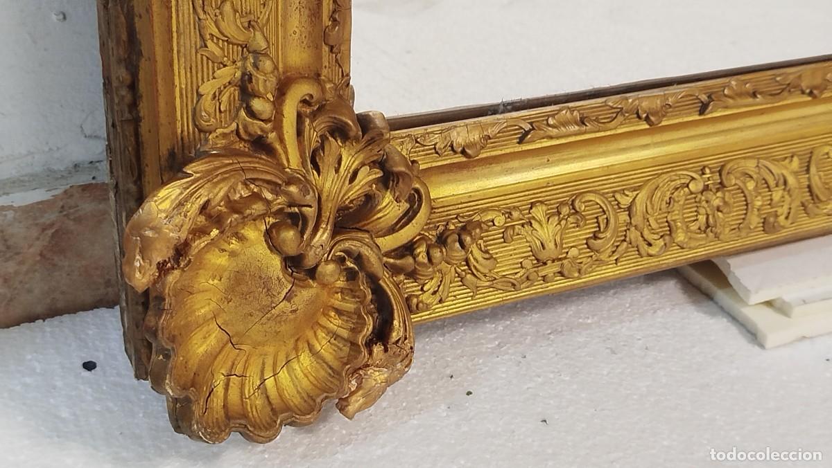 Antig&uuml;edades: ESPEJO FRANCES GRANDE RESCTANGULAR MADERA ESTUCO Y PAN DE ORO - Foto 10