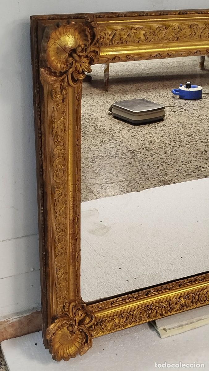 Antig&uuml;edades: ESPEJO FRANCES GRANDE RESCTANGULAR MADERA ESTUCO Y PAN DE ORO - Foto 11