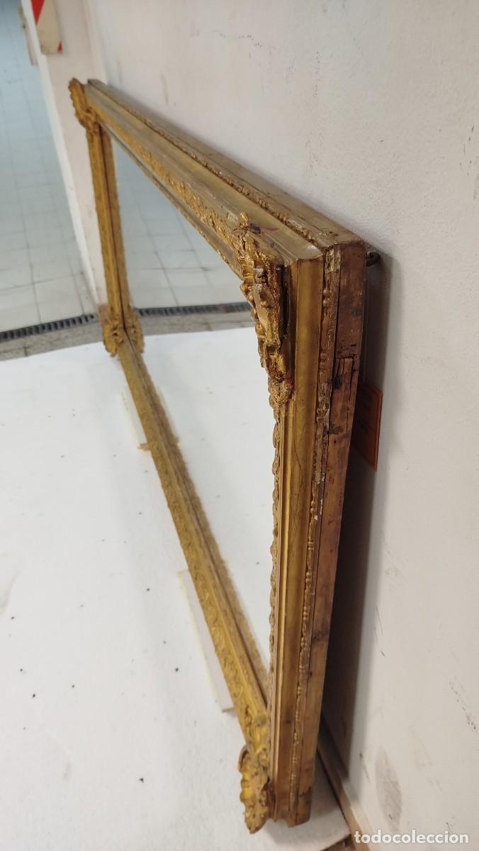 Antig&uuml;edades: ESPEJO FRANCES GRANDE RESCTANGULAR MADERA ESTUCO Y PAN DE ORO - Foto 13