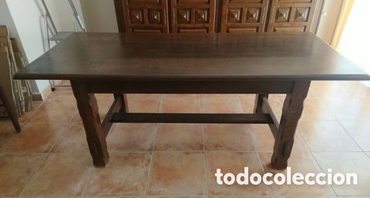 Antig&uuml;edades: Conjunto mesa y 6 sillas - Foto 1