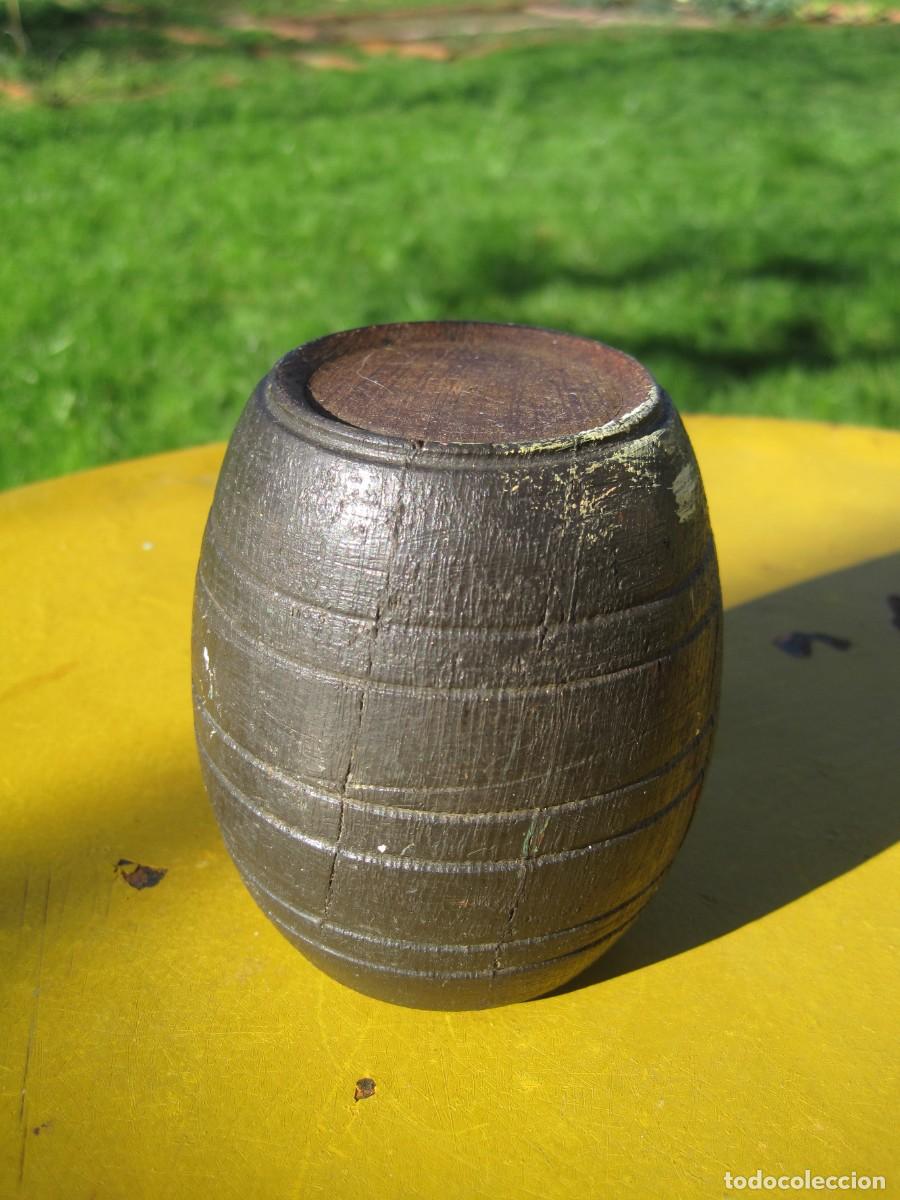 Antig&uuml;edades: PEQUE&Ntilde;O BARRIL DE MADERA MACIZA - Foto 3