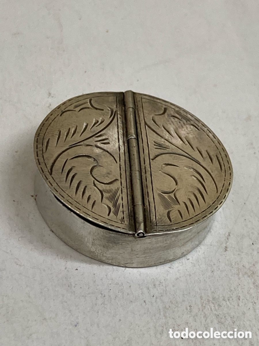 Antig&uuml;edades: Pastillero de plata antiguo /K01 - Foto 1
