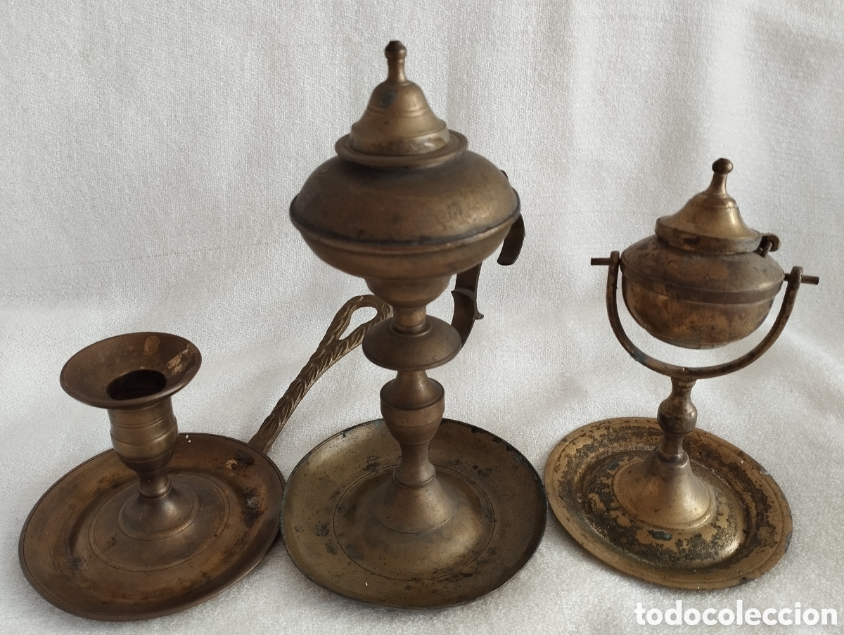 Antig&uuml;edades: Antiguas Palmatorias Bronce. - Foto 2