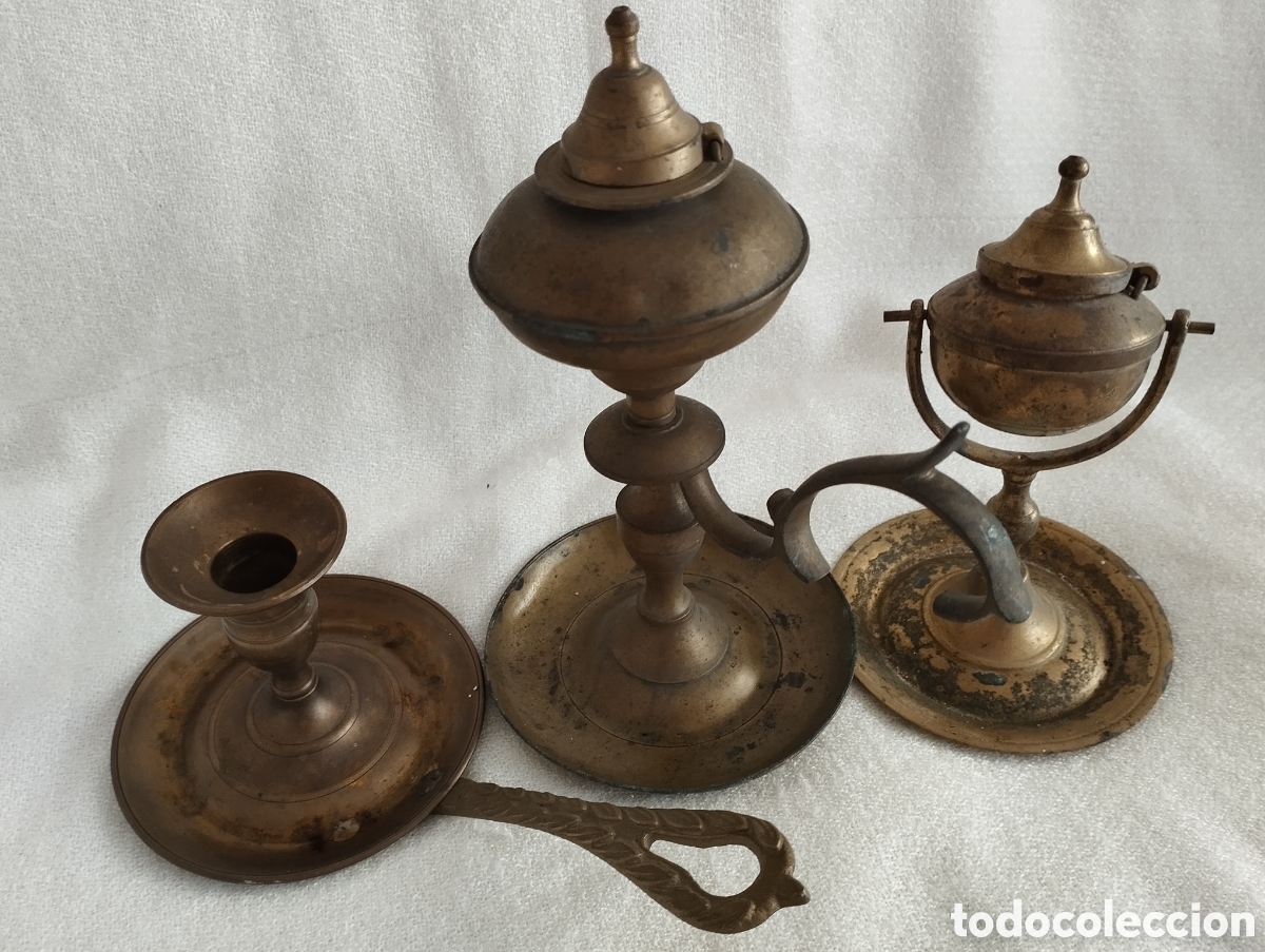 Antig&uuml;edades: Antiguas Palmatorias Bronce. - Foto 3