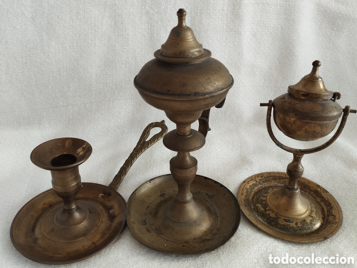 Antig&uuml;edades: Antiguas Palmatorias Bronce. - Foto 4
