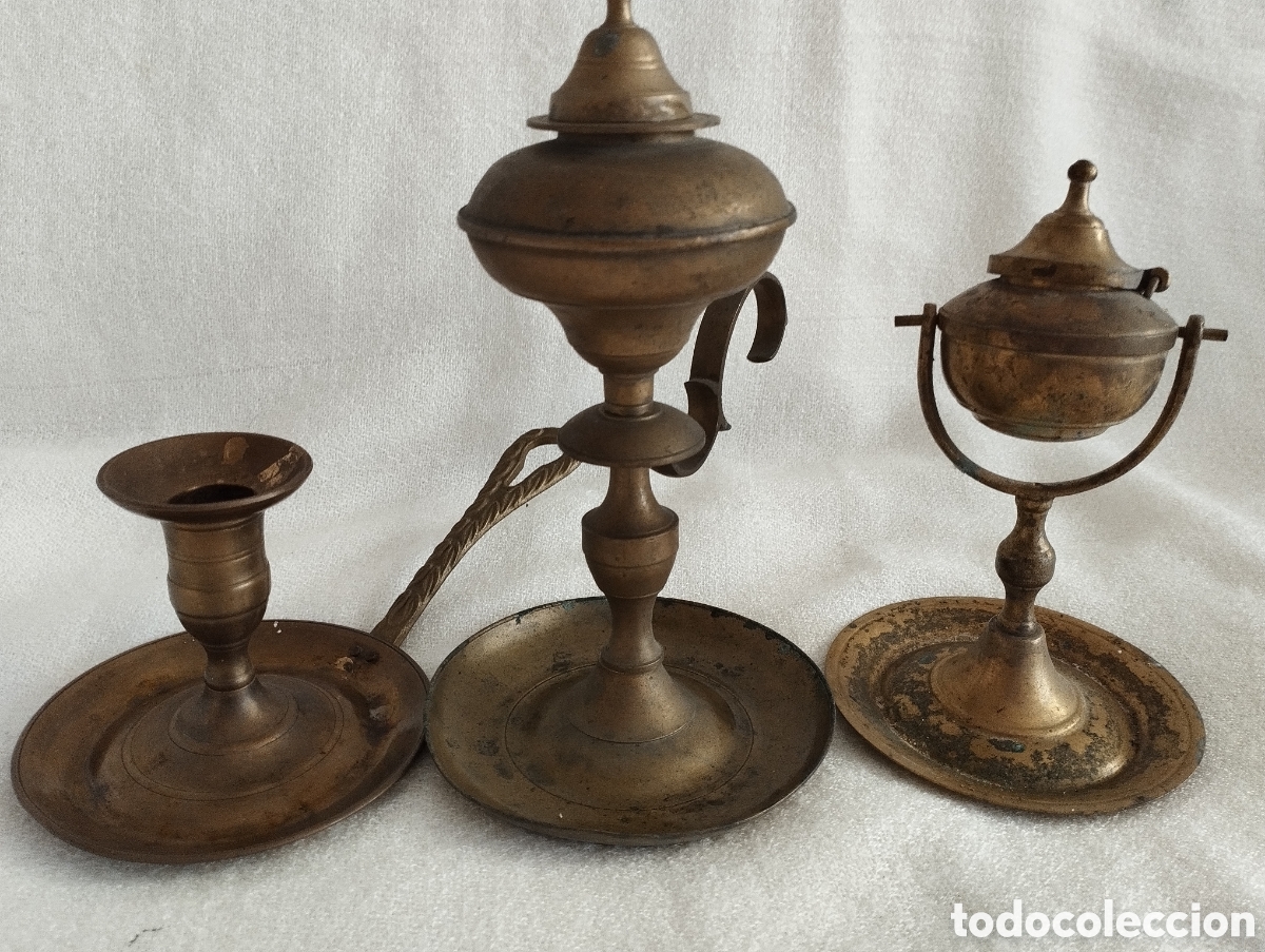 Antig&uuml;edades: Antiguas Palmatorias Bronce. - Foto 5