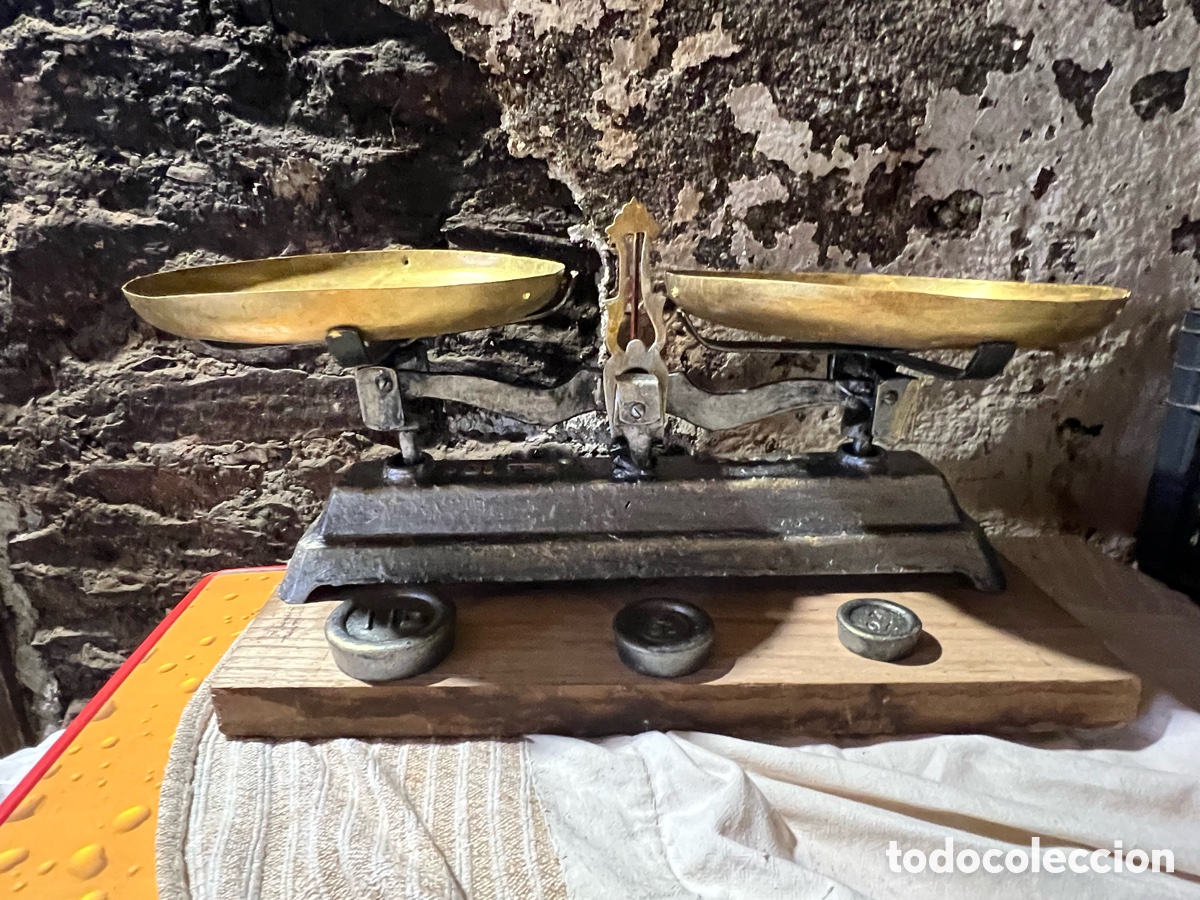 Antig&uuml;edades: ANTIGUA B&Aacute;SCULA 2 PLATOS . - Foto 4