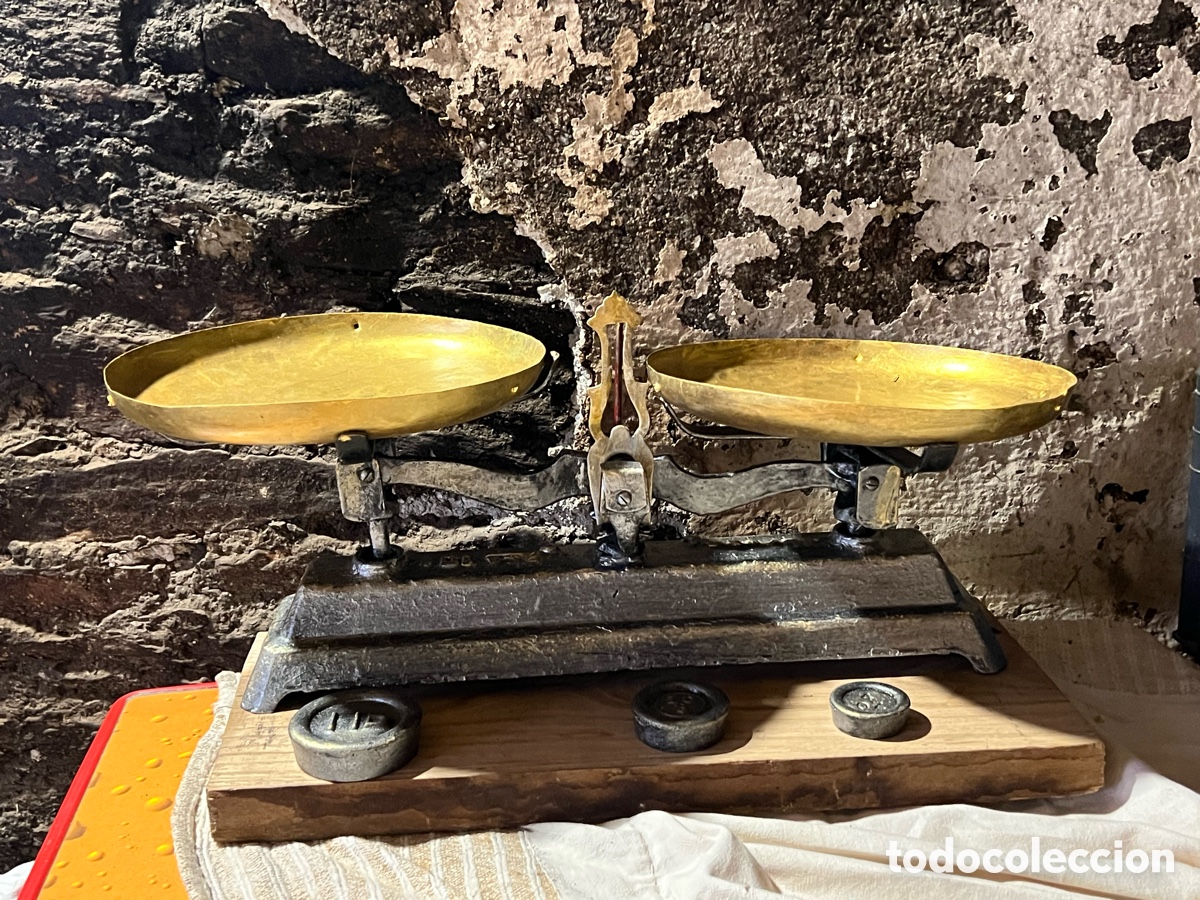 Antig&uuml;edades: ANTIGUA B&Aacute;SCULA 2 PLATOS . - Foto 5