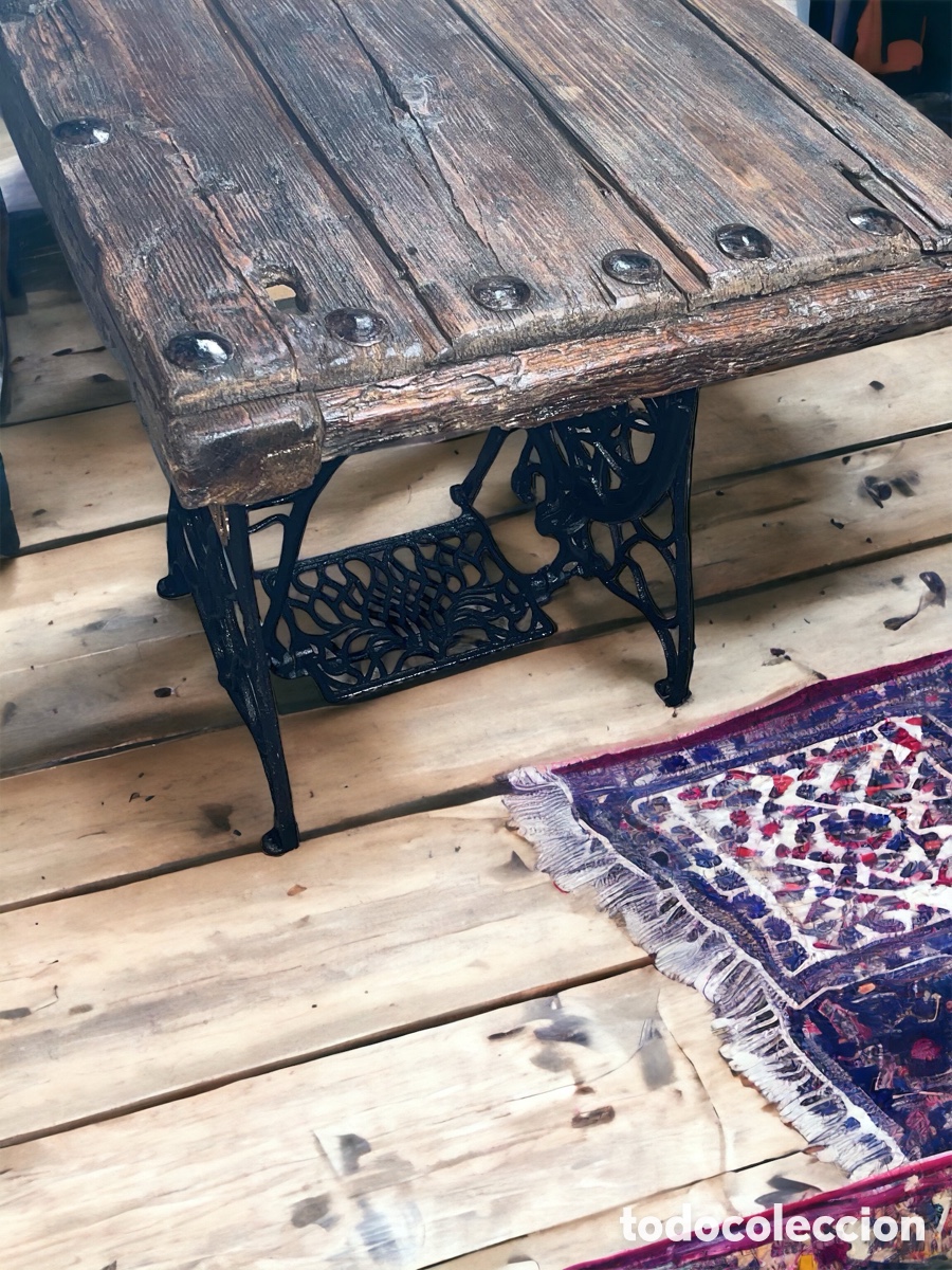 Antig&uuml;edades: Mesa m&aacute;quina de coser - Foto 3