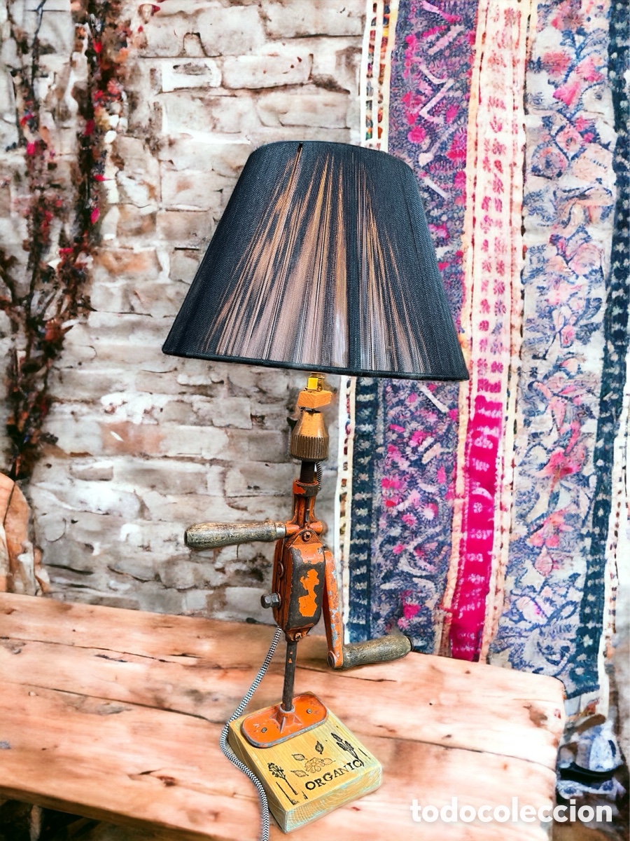 Antig&uuml;edades: L&aacute;mpara de mesa drill - Foto 2