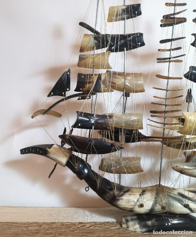 Antig&uuml;edades: Barco de Cuerno Tallado - Foto 2