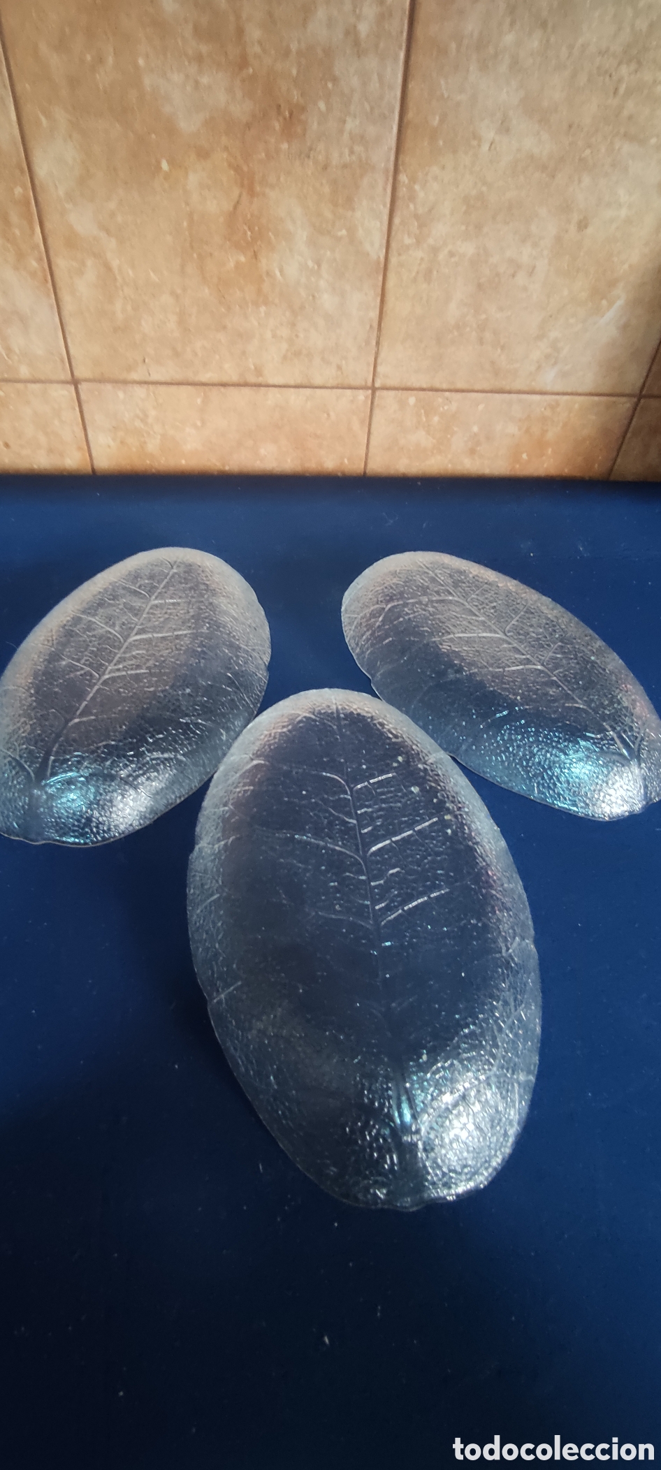 Antig&uuml;edades: Conjunto 3 bandejas cristal - Foto 5