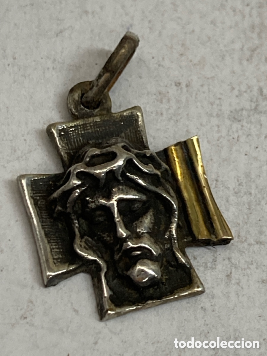 Antig&uuml;edades: Cruz de plata religiosa C380 - Foto 1