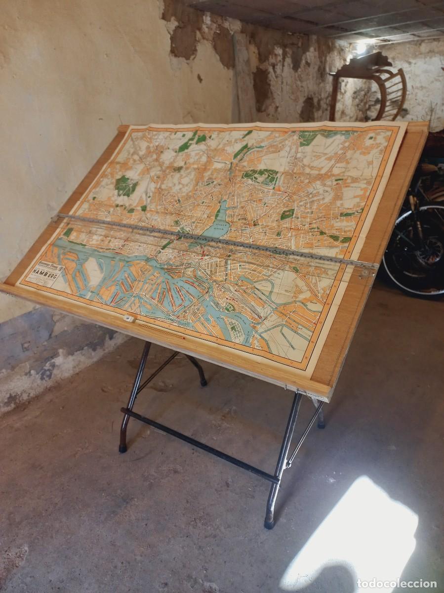 Antig&uuml;edades: Mesa de arquitecto antigua - Foto 4