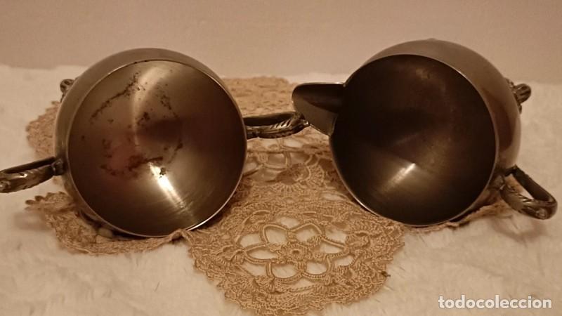 Antig&uuml;edades: Antiguo conjunto de az&uacute;car y leche - Foto 4