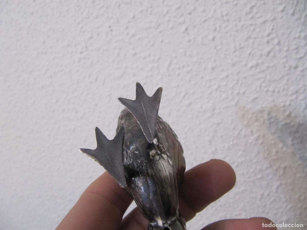 Antig&uuml;edades: FAISAN DE METAL PLATEADO - Foto 7