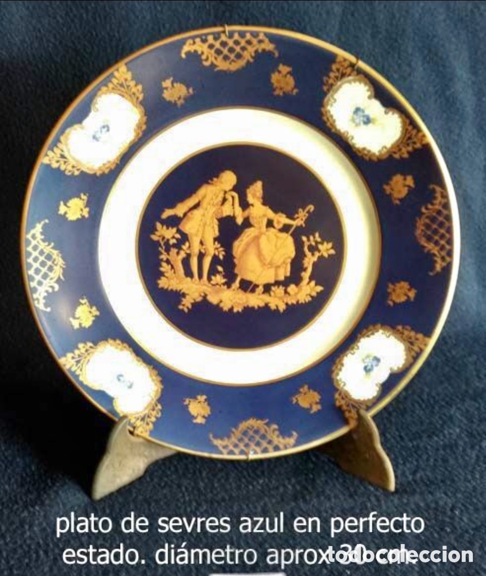 Antig&uuml;edades: Plato porcelana Sevres - Foto 1