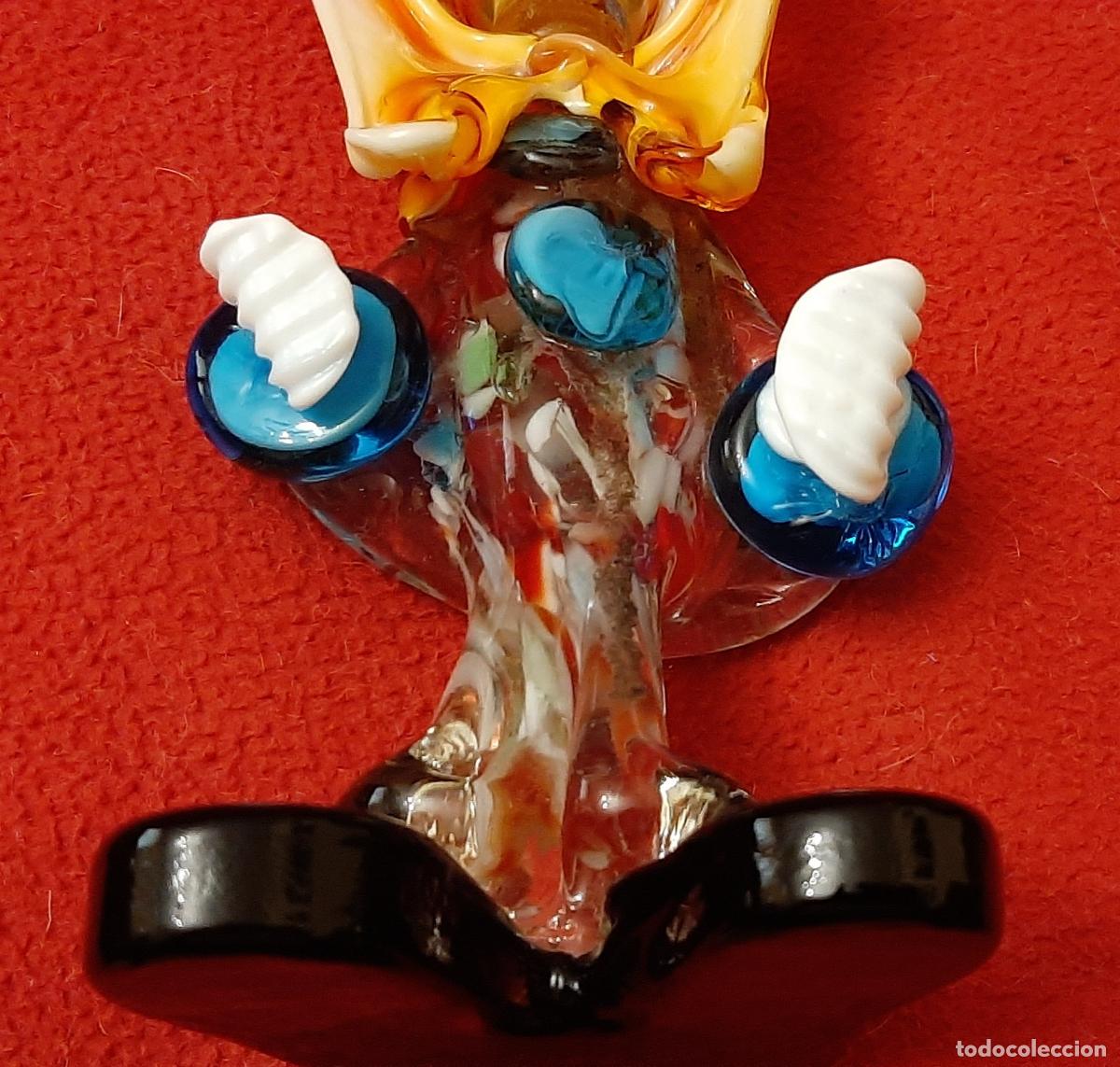 Antig&uuml;edades: PAYASO DE CRISTAL DE MURANO - 21.5 CM - Foto 4
