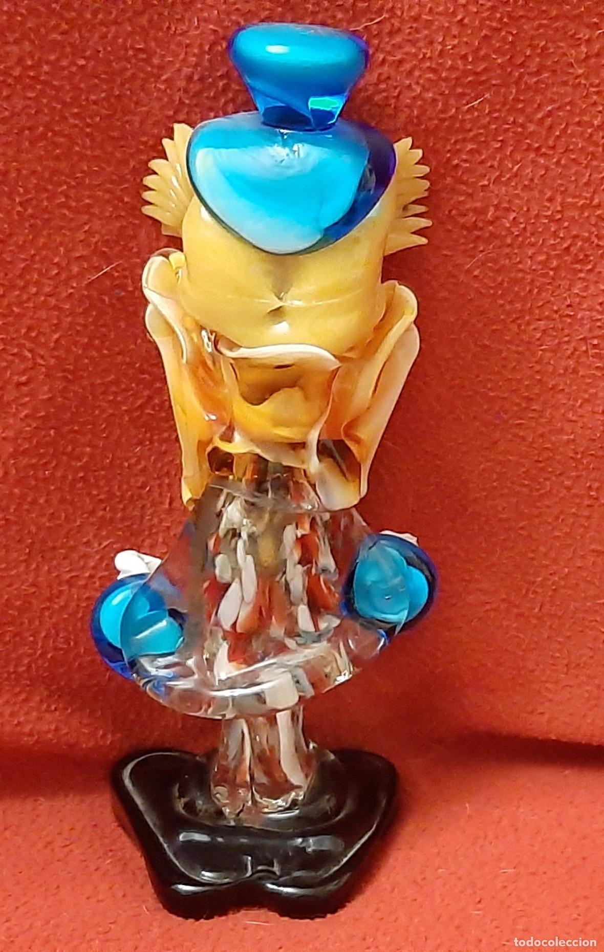 Antig&uuml;edades: PAYASO DE CRISTAL DE MURANO - 21.5 CM - Foto 5