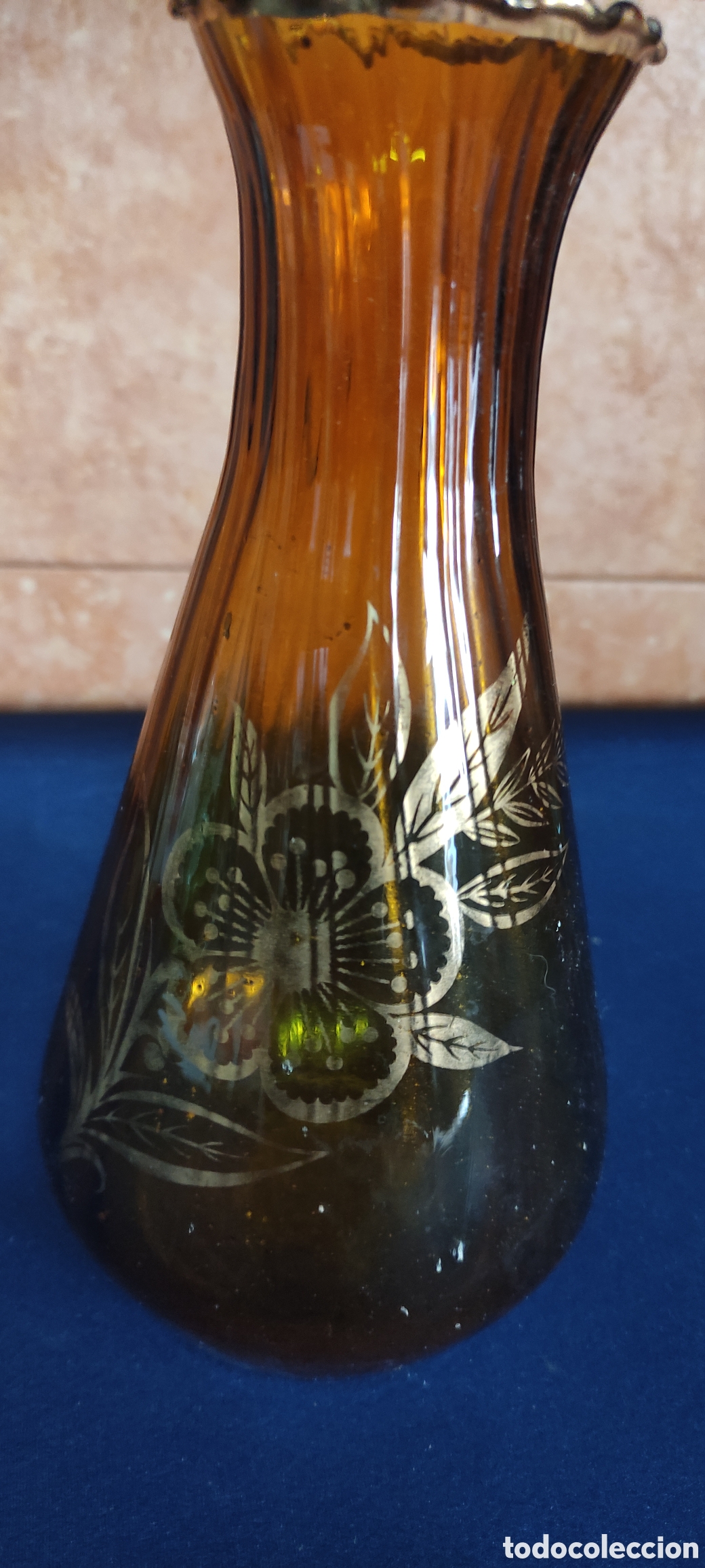 Antig&uuml;edades: Jarr&oacute;n de cristal pintado - Foto 5