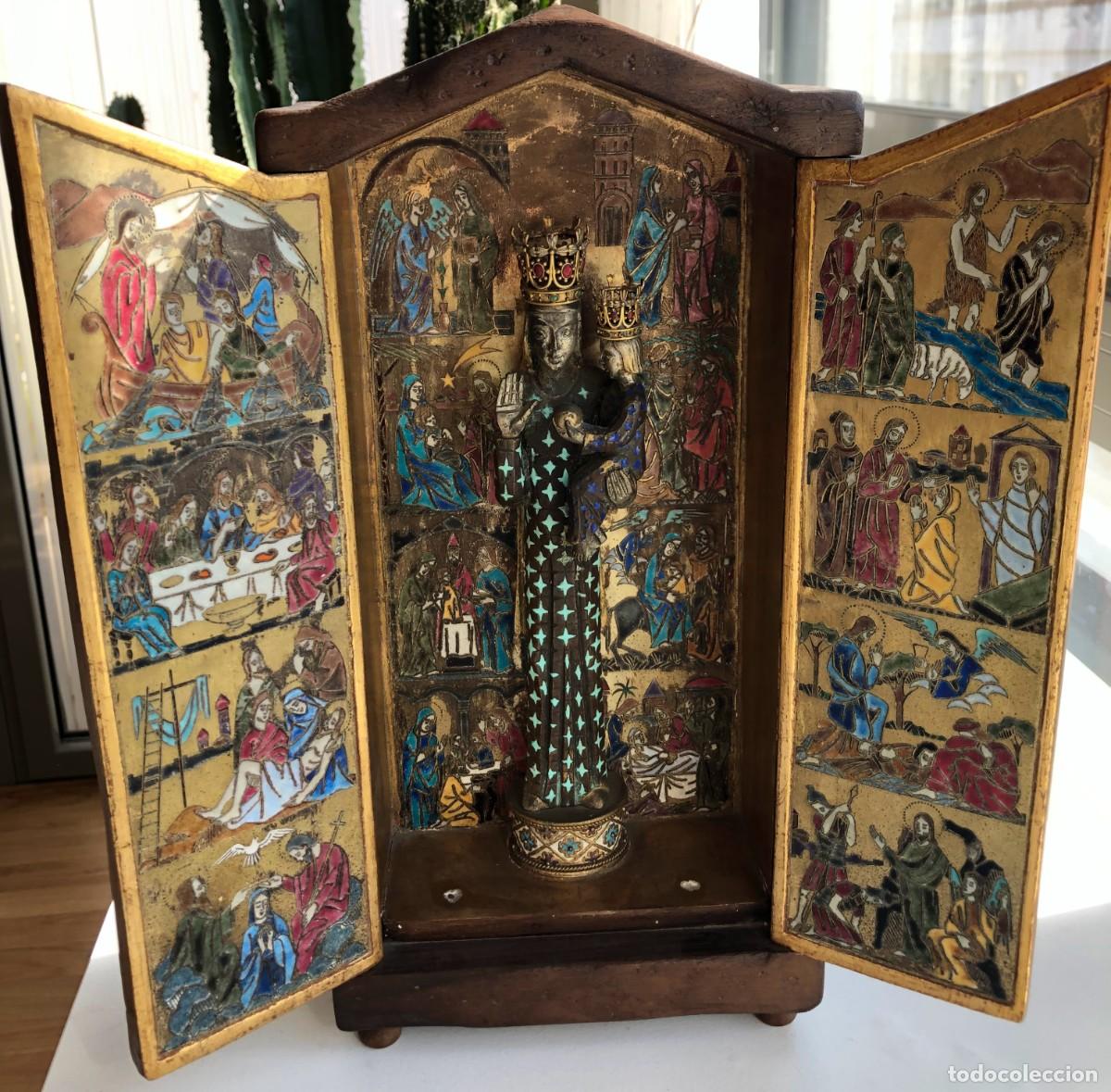 Antig&uuml;edades: Capilla Modest Morat&oacute; madera y esmalte - Foto 1