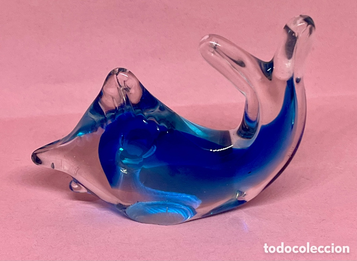 Antig&uuml;edades: FIGURA &ldquo; PEZ &ldquo; DE CRISTAL DE MURANO - Foto 1